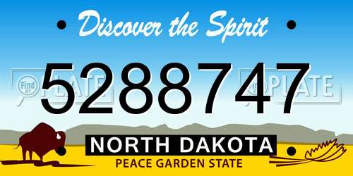 5288747 North Dakota License Plate