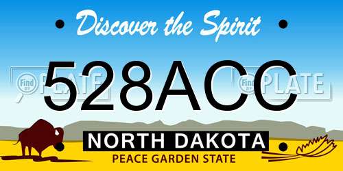 528ACC North Dakota License Plate