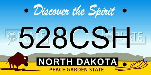 528CSH North Dakota License Plate