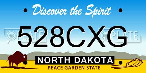528CXG North Dakota License Plate