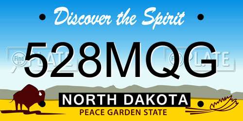 528MQG North Dakota License Plate