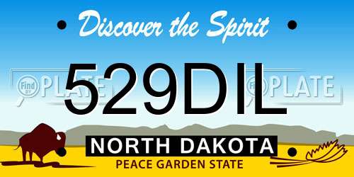 529DIL North Dakota License Plate