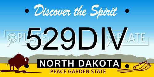 529DIV North Dakota License Plate
