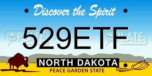 529ETF North Dakota License Plate