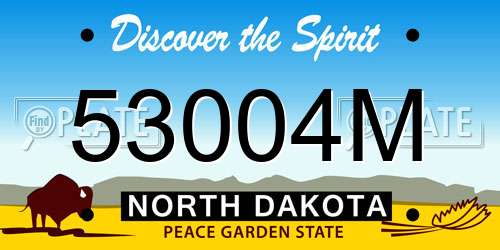 53004M North Dakota License Plate