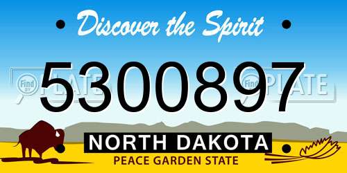 5300897 North Dakota License Plate