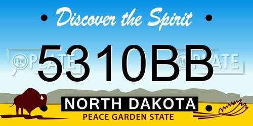 5310BB North Dakota License Plate