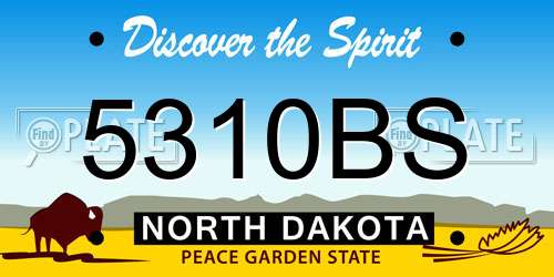 5310BS North Dakota License Plate