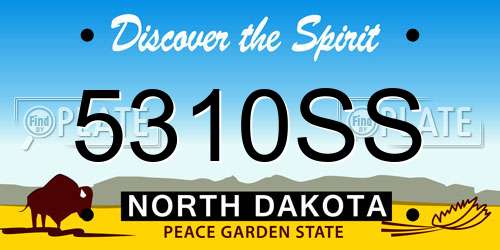 5310SS North Dakota License Plate