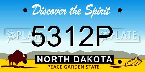 5312P North Dakota License Plate