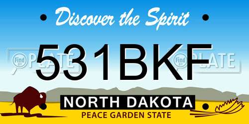 531BKF North Dakota License Plate