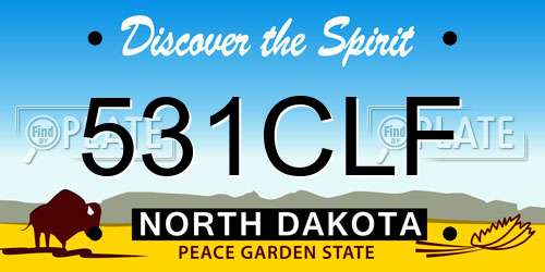 531CLF North Dakota License Plate