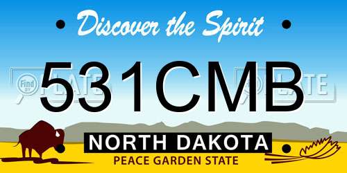531CMB North Dakota License Plate