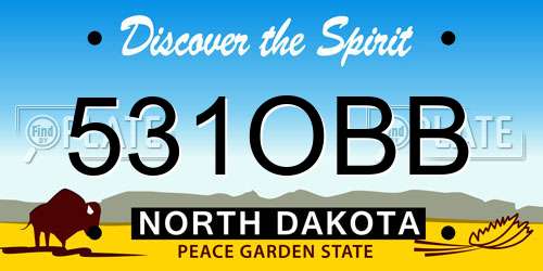 531OBB North Dakota License Plate