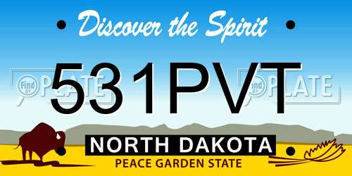 531PVT North Dakota License Plate