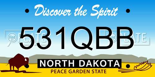 531QBB North Dakota License Plate