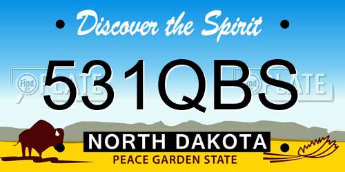 531QBS North Dakota License Plate