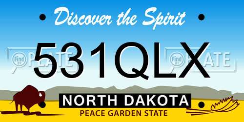 531QLX North Dakota License Plate