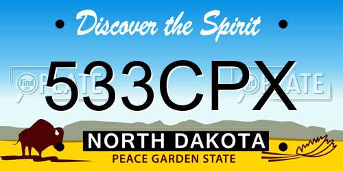 533CPX North Dakota License Plate