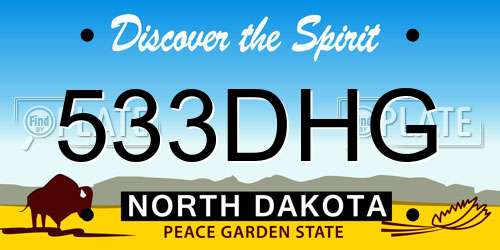 533DHG North Dakota License Plate