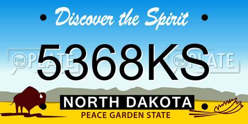 5368KS North Dakota License Plate