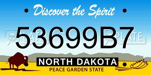 53699B7 North Dakota License Plate