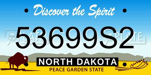 53699S2 North Dakota License Plate
