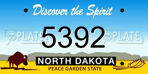 5392 North Dakota License Plate