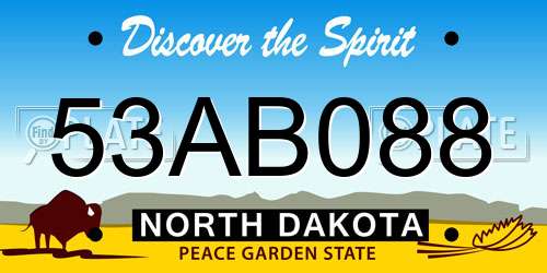 53AB088 North Dakota License Plate