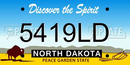 5419LD North Dakota License Plate
