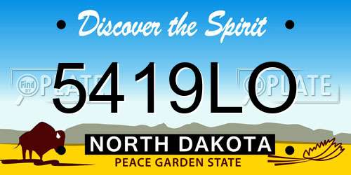 5419LO North Dakota License Plate