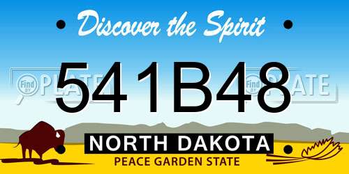 541B48 North Dakota License Plate