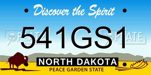 541GS1 North Dakota License Plate