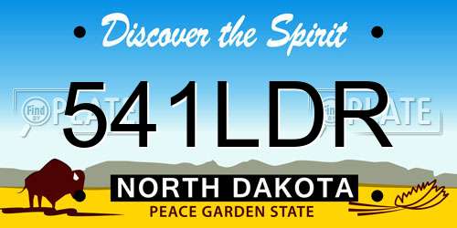 541LDR North Dakota License Plate