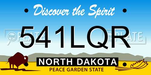 541LQR North Dakota License Plate
