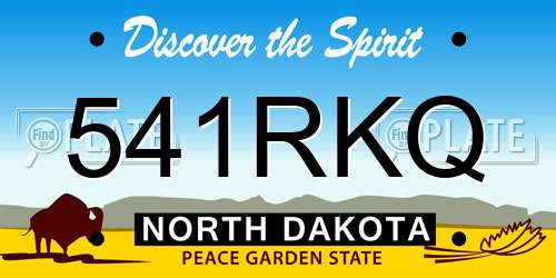 541RKQ North Dakota License Plate