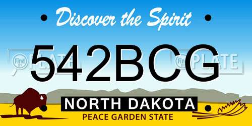 542BCG North Dakota License Plate