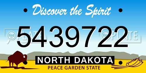 5439722 North Dakota License Plate