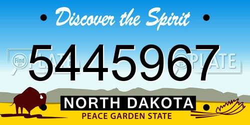 5445967 North Dakota License Plate