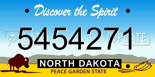 5454271 North Dakota License Plate