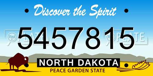 5457815 North Dakota License Plate