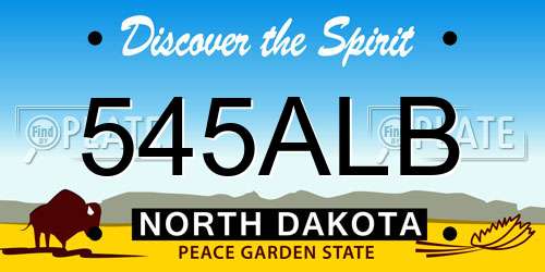 545ALB North Dakota License Plate