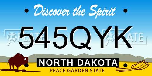 545QYK North Dakota License Plate