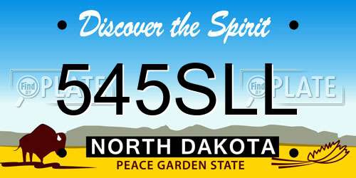 545SLL North Dakota License Plate