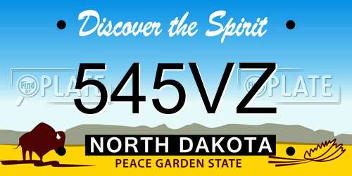 545VZ North Dakota License Plate