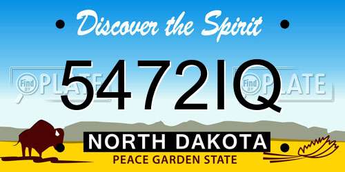 5472IQ North Dakota License Plate