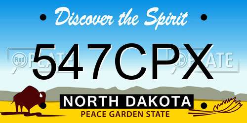 547CPX North Dakota License Plate