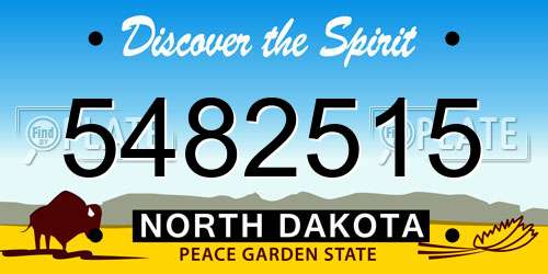 5482515 North Dakota License Plate