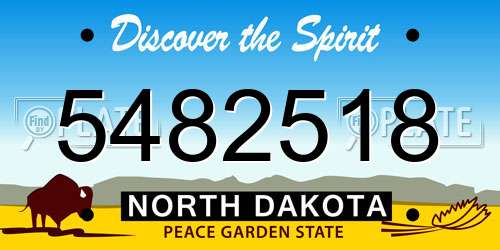 5482518 North Dakota License Plate