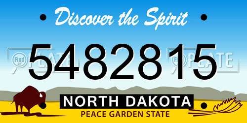 5482815 North Dakota License Plate